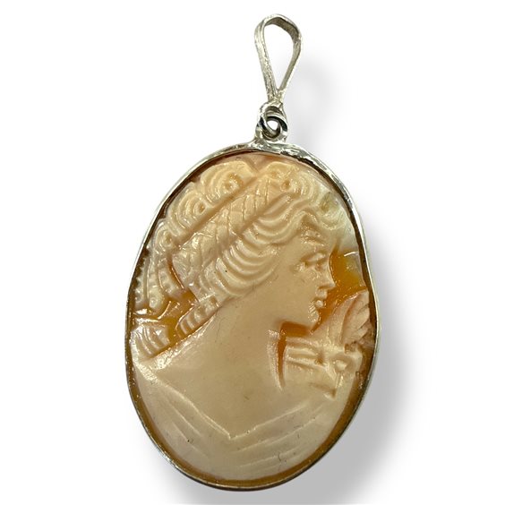 Pendant Mandile 1922 Woman Cammei  in Silver Conchiglia 2MCICM150 - 2MCICM150